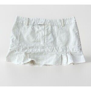 VTG American Eagle Ivory Pleated mini Skirt Size 12